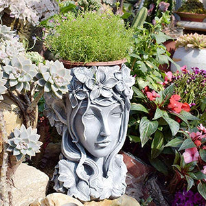 Goddess Head Planter  Patio Lawn and Garden Decor