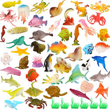 Load image into Gallery viewer, Toys Ocean Sea Animal, 52 Pack Assorted Mini Vinyl Plastic Animal Toy Set
