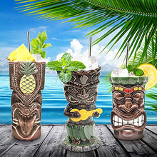 Load image into Gallery viewer, Set of 4– Ceramic Hawaiian Tiki Mugs