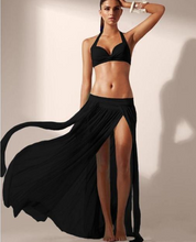 Load image into Gallery viewer, Sheer Mesh Split Beach Skirt