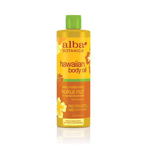 Alba Botanica Deep Moisturizing Kukui Nut Hawaiian Body Oil, 8.5 oz.