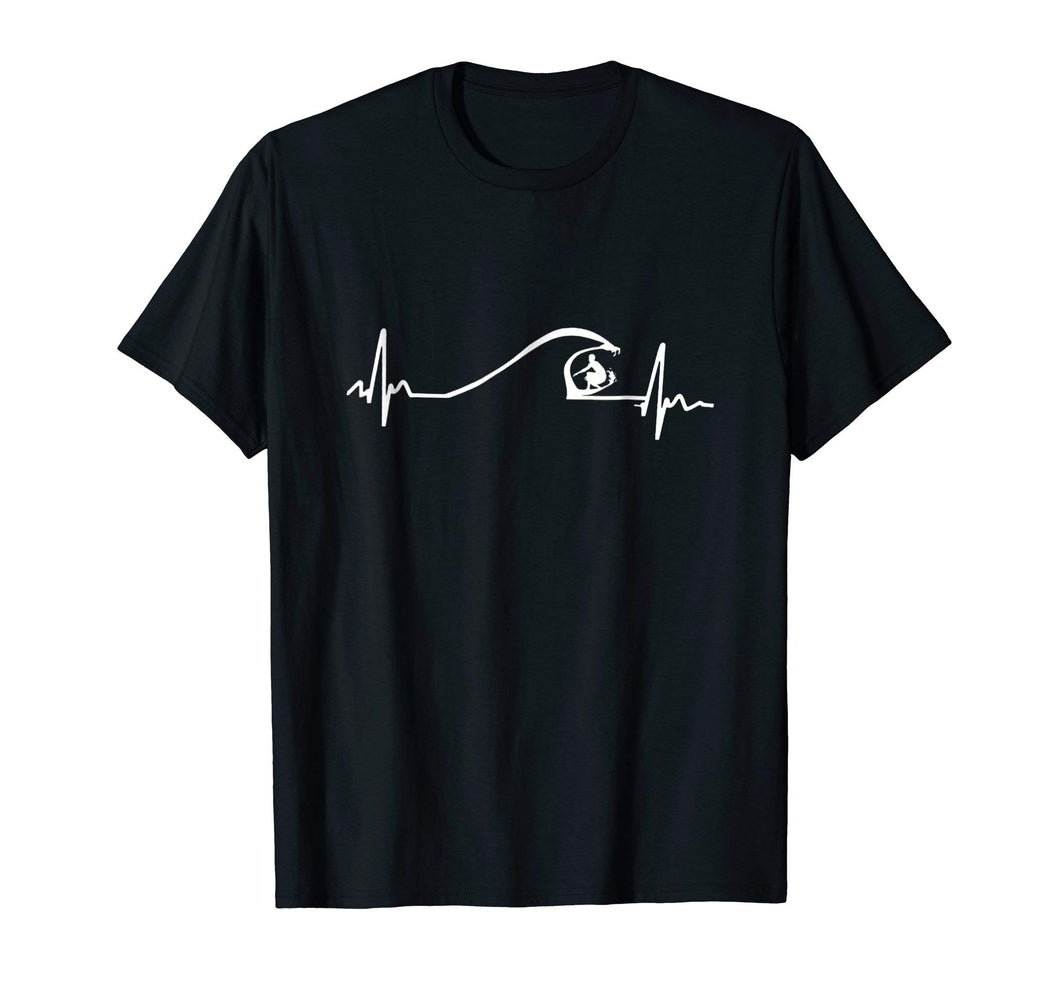 Surfer Surfing Wave Heartbeat T shirt Gifts
