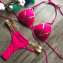Load image into Gallery viewer, Gilded Bandage Brazilian Bikini