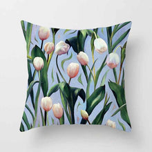 Load image into Gallery viewer, Vintage Flower Tropical Leaves Cushion Cover