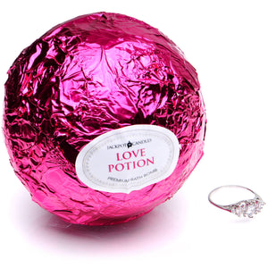Romantic gift for Her. Bath Bomb with Ring Inside Love Potion Extra Large 10 oz. Made in USA (Surprise)