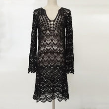 Load image into Gallery viewer, Sheer Lace Beach Coverup