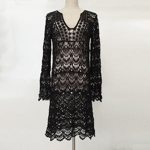 Sheer Lace Beach Coverup
