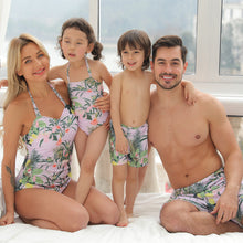 Load image into Gallery viewer, Tropical Print Matching Family Swimwear