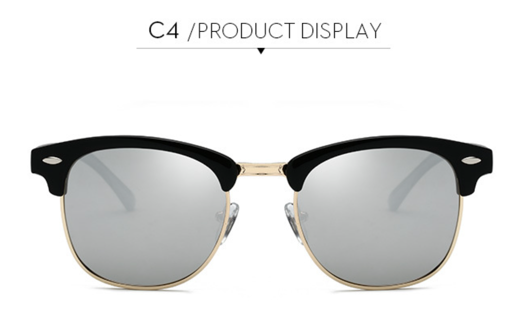 Rimless Designer Mens Fashion Luxury Sunglasses Gold Blue Orange -  Walmart.com