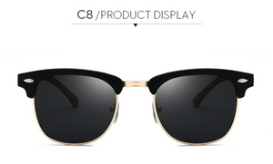 Classic Semi Rimless Designer Sunglasses for Men