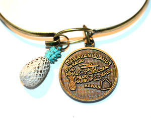 Hawaii State Bracelet (2 Charm)