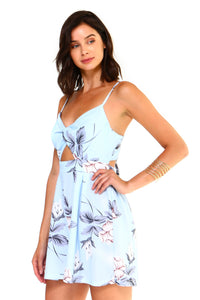 Women's Floral Cut-Out Sleeveless Romper
