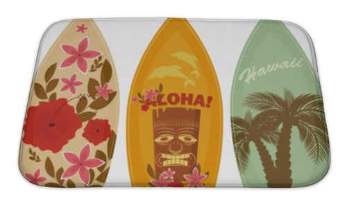 Bath Mat, Surfboards Isolated On White