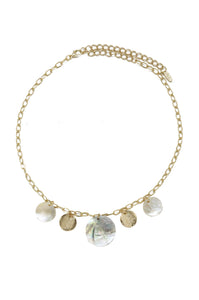 Venus Shell Disc 18k Gold Plated Necklace