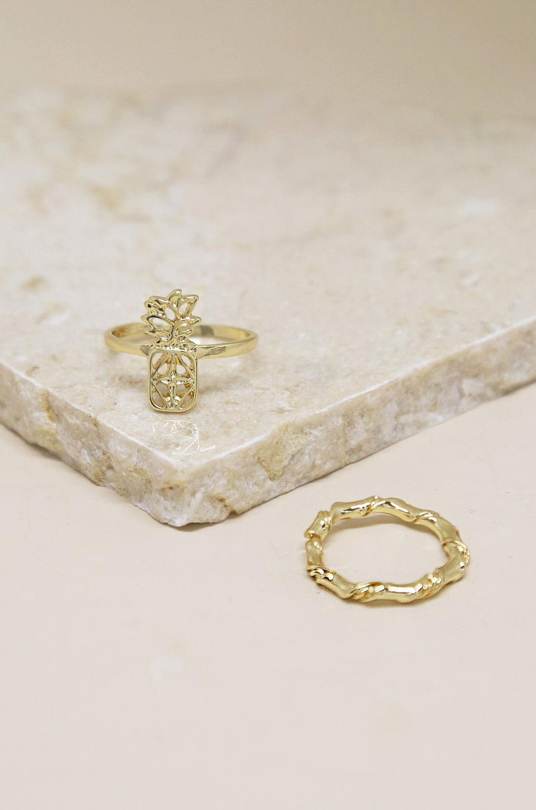 Island Vibes 18k Gold Plated Ring Set