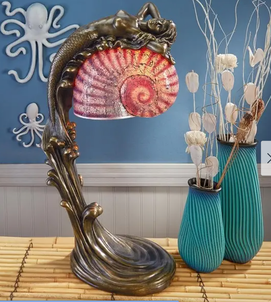 Art Deco Mermaid Table Lamp