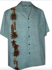 Hawaiian Tiki Panel Aloha Shirt