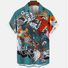 Load image into Gallery viewer, Vintage Retro Design Mermaid and Hula Girl Loose Fitting Casual Shirts (up to 5 XL)
