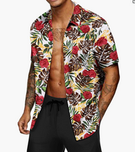 Load image into Gallery viewer, Casual Button Down Floral Printed Beach Shirt with Pocket