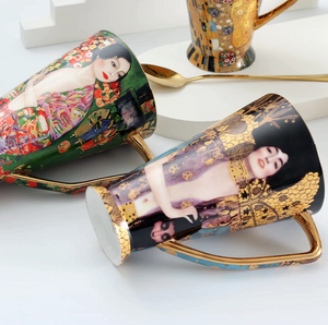 Fine Art Decorative Bone China Cup with spoon