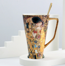 Load image into Gallery viewer, Fine Art Decorative Bone China Cup with spoon
