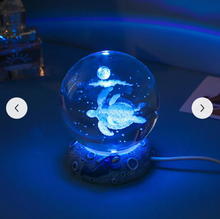 Load image into Gallery viewer, Ocean Themed Crystal Ball 3D Night Light