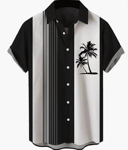 Mens Hawaiian Style Bowling Shirt (up to 3XL)