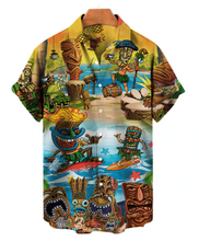 Load image into Gallery viewer, Tropical Tiki Hawaiian Print Shirts (up to 5XL)