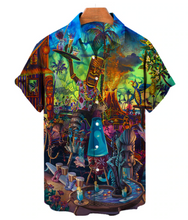 Load image into Gallery viewer, Tropical Tiki Hawaiian Print Shirt (sizes up to 5XL)