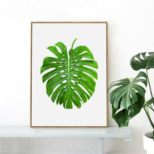 Tropical Plants Banana Leaves Canvas Art Print