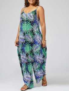 Women Plus Size 5XL Tropical Print