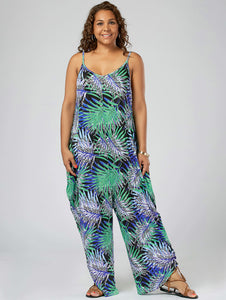 Women Plus Size 5XL Tropical Print