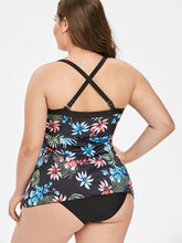 Load image into Gallery viewer, Women Plus Size 5XL Tropical Print Swim Set