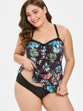 Load image into Gallery viewer, Women Plus Size 5XL Tropical Print Swim Set