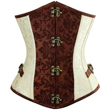 Load image into Gallery viewer, Victorian Corset with Leather Seams