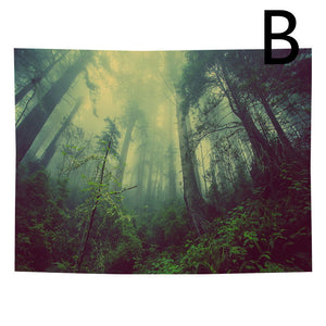 Beautiful Printed Natural Forest Large Wall Tapestry Bohemian Wall Art