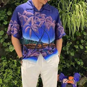Designer Loose Fitting Maui Island Sunset Shirt