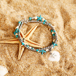 Double Beaded Starfish Anklet