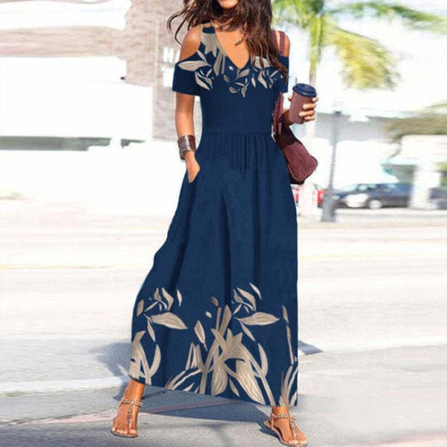 Art Deco Short Sleeve Resort Style Dress