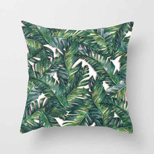 Load image into Gallery viewer, Vintage Flower Tropical Leaves Cushion Cover