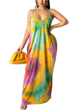 Load image into Gallery viewer, Casual Spaghetti Strap Sleeveless Plus Size Long Sundress