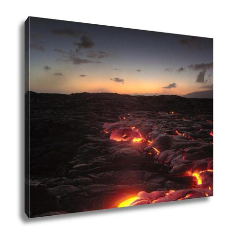 Gallery Wrapped Canvas, Hawaii Lava Flow At Kilauea Volcano