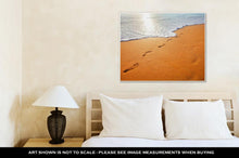 Load image into Gallery viewer, Gallery Wrapped Canvas, Footprints On Sandy Beach