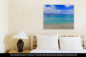 Gallery Wrapped Canvas, Beautiful Multicolor Turquoise Blue Tropical Sea Of Waikiki Beach Honolulu