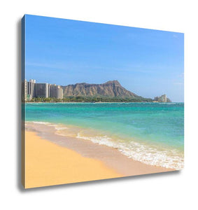 Gallery Wrapped Canvas, Waikiki Beach In Honolulu Hawaii