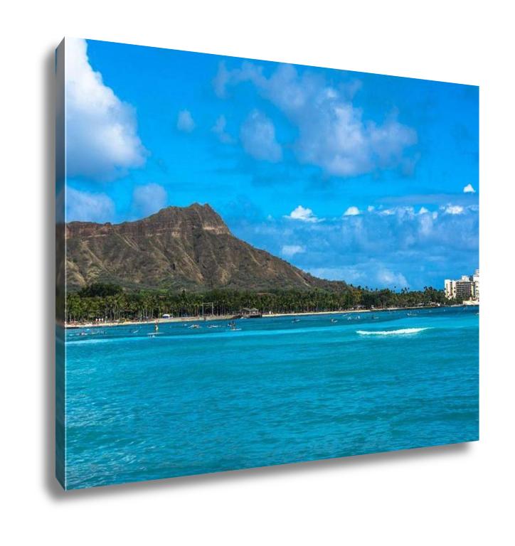Gallery Wrapped Canvas, Diamond Head In Oahu Hawaii