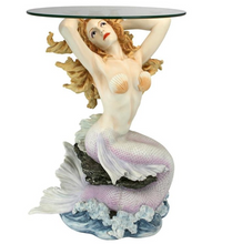 Load image into Gallery viewer, Glass Top Mermaid Table