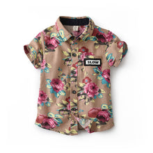 Load image into Gallery viewer, Boys Casual Floral Hawaiian Shirt
