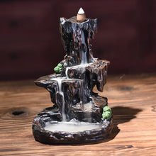 Load image into Gallery viewer, Resin Mountain Shape Smoke Waterfall Backflow Incense Burner Censer Holder Decor