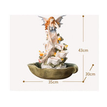 Load image into Gallery viewer, Fairy Sitting In Flowers Statue Water Fountain